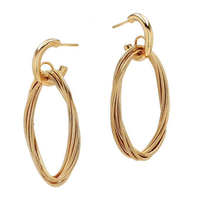 Pesavento in 18K Polished Yellow Vermeil Drop Earrings